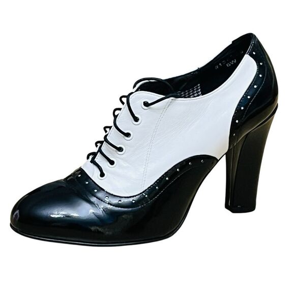 Rod Rhommerson Red Collection Funky Black Whit High/ Heels Women’s Shoes Sz 8 - Picture 1 of 12